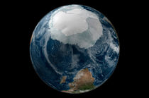 Earth with the full Antarctic region visible. by Stocktrek Images
