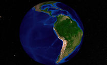 Earth showing South America. von Stocktrek Images
