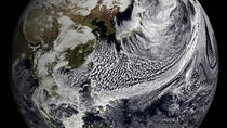Cloud simulation centered over the western Pacific. von Stocktrek Images