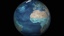 Earth showing evaporation over the Atlantic Ocean. von Stocktrek Images