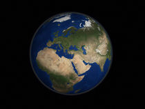 Earth view of Africa, Europe, Middle East & India. von Stocktrek Images