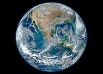 Full Earth showing North America and Mexico. von Stocktrek Images