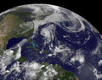 Tropical cyclones in the Atlantic Ocean. by Stocktrek Images