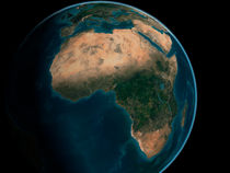 Earth from space above the African continent.  by Stocktrek Images