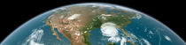 View of planet Earth and the United States. by Stocktrek Images