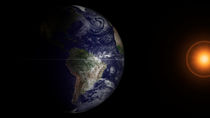 View of Earth at its equinox. by Stocktrek Images