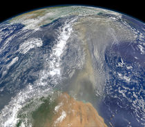 Dust heading west toward South America. von Stocktrek Images