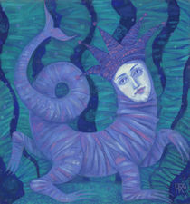 "Melusine", pastel painting, surreal fantasy art von clipso-callipso