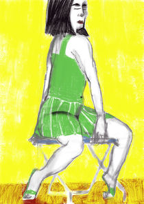 grünes Kleid - eingekleideter Akt by Skadi Engeln
