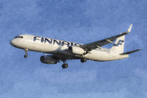 Finnair Airbus A321 Art by David Pyatt
