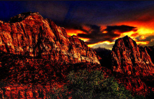 Zion-mountain-sunset-2