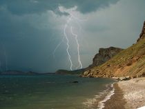 Storm over Karadag  by Yuri Hope