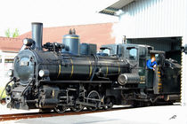 Steam from the depot von Wolfgang Pfensig