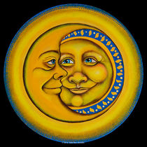 Happy Sun & Moon detail from Spirit of Boho Nation by Julie Ann  Stricklin