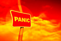 Red Panic sign by Steve Ball
