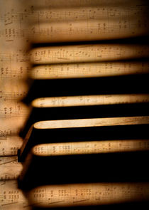 Piano keys and sheet music von Steve Ball