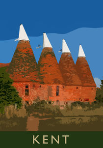 Kentish oasthouses by Dave Milnes