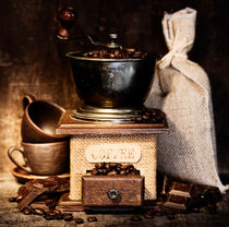 Still life with Antique coffee grinder by Natalia Klenova