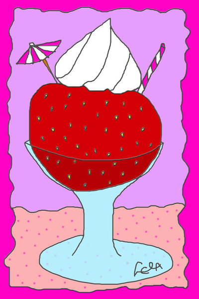 Erdbeerbecher