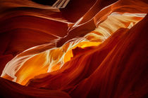 Upper Antelope Canyon - View of Monument Valley by Martin Williams