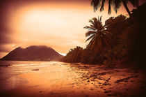 Sunset Sandy Beach by cinema4design
