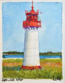 Nordsee Leuchtturm Sylt List, West by lura-art
