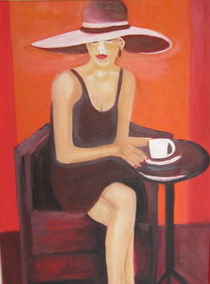 Frau beim Kaffeeklatsch  by markgraefe