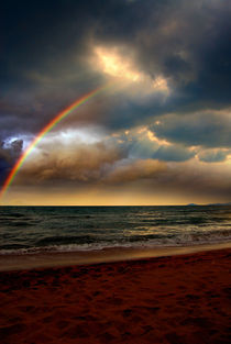Rainbow over the sea by Yuri Hope