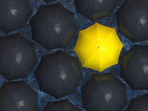 Yellow umbrella by Alexey Romanenko