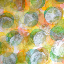 Silver Green Yellow Circles by Heidi  Capitaine
