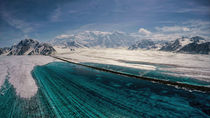 Melt water lake on Logan Glacier by Fredrick Denner