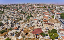 Aerial view over old turkish town von cfederle