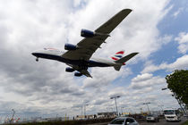 British Airways A380 Heathrow Airport by David Pyatt