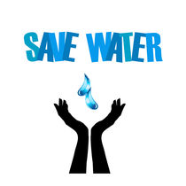 Save water- hands saving water  by Shawlin I