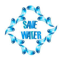 Save water with water droplets  by Shawlin I