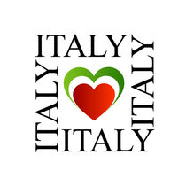 I love italy with italian flag colors  by Shawlin I