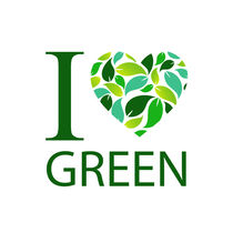 I love green with green leaf heart  by Shawlin I