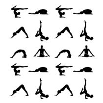 Yoga poses silhouette  von Shawlin I