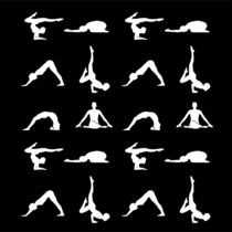 Yoga poses silhouette  by Shawlin I