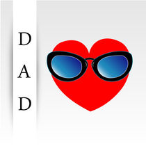 Fathers day with red heart wearing goggles  by Shawlin I