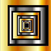      Gold and silver squares forming perspective  von Shawlin I
