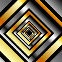 Gold and silver squares forming perspective  von Shawlin I