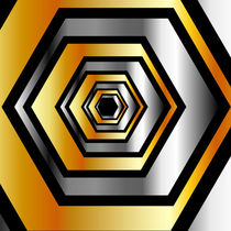 Metallic hexagonal illusion  by Shawlin I