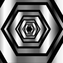 Metallic hexagonal illusion in metallic colors  by Shawlin I
