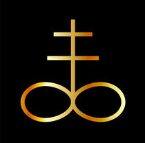 A golden Leviathan Cross or Sulfur symbol  by Shawlin I