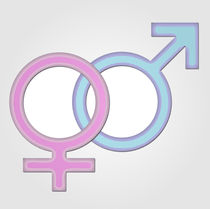 Gender symbol- girl and boy by Shawlin I