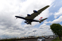 British Airways A380 Heathrow Airport by David Pyatt