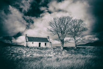 Highland Cottage, monochrome. by David Hare
