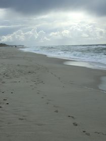 Fußabdrücke am Strand von Borg Enders