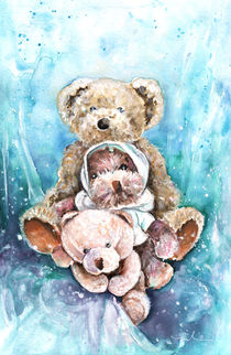 Group Portrait With Auntie Nelle Teddy Bears von Miki de Goodaboom
